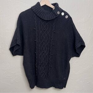 TOMMY HILFIGER 100% COTTON DARK GREY/BLACK KNIT SWEATER SIZE L